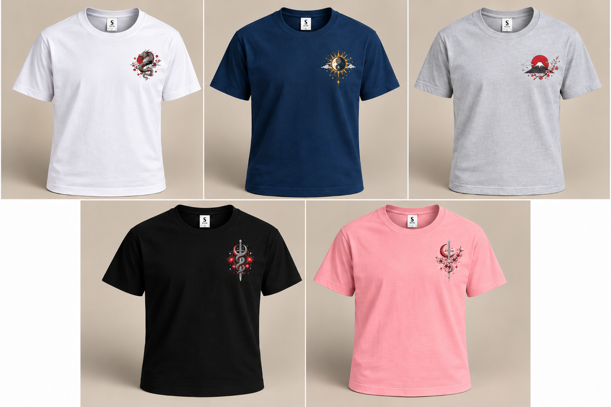 T-shirt homme personnalisé - Petite broderie cœur